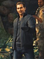 Uncharted Rafe Adler Black Bomber Jacket