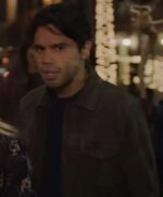 Up Here 2023 Carlos Valdes Green Suede Jacket