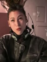 Úrsula Lift 2024 Black Leather Bomber Jacket