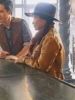 Valentina de la Cruz Quantum Leap S01 Brown Leather Jacket