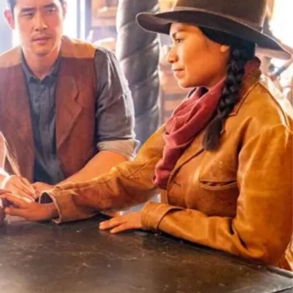 Valentina de la Cruz Quantum Leap S01 Brown Leather Jacket