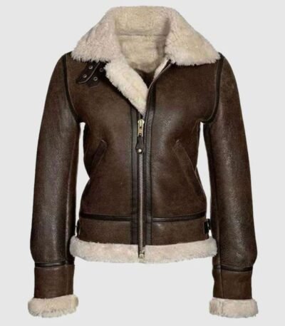 Vanessa Shearling Sheepskin Brown Jacket