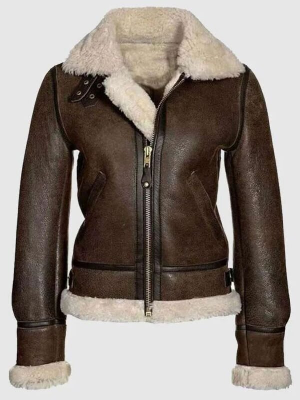 Vanessa Shearling Sheepskin Brown Jacket