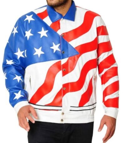 Vanilla Ice Jacket Printed American Flag