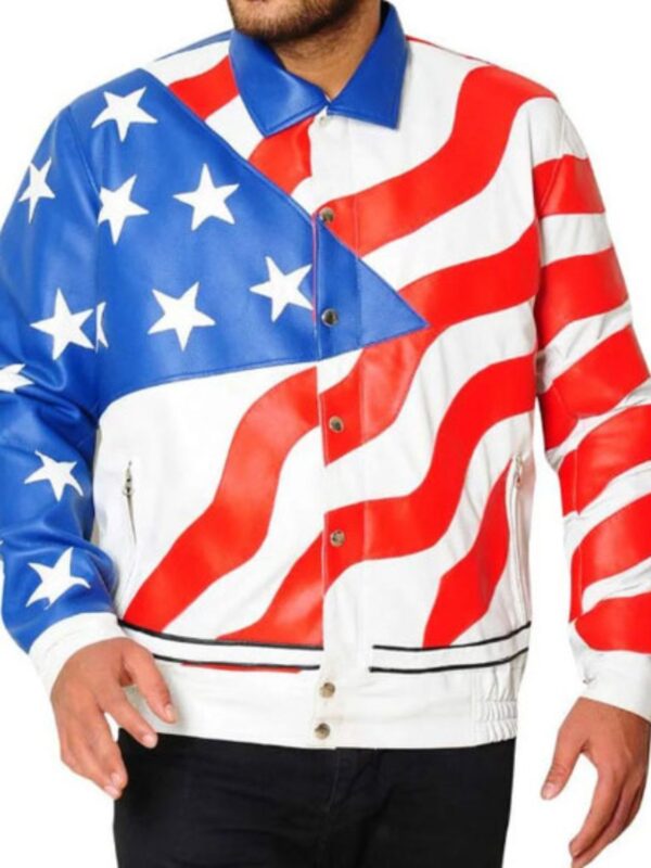 Vanilla Ice Jacket Printed American Flag
