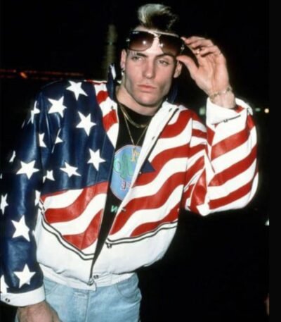 Vanilla Ice Jacket Printed American Flag