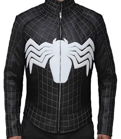 Venom Spiderman Leather Cosplay Costume Jacket