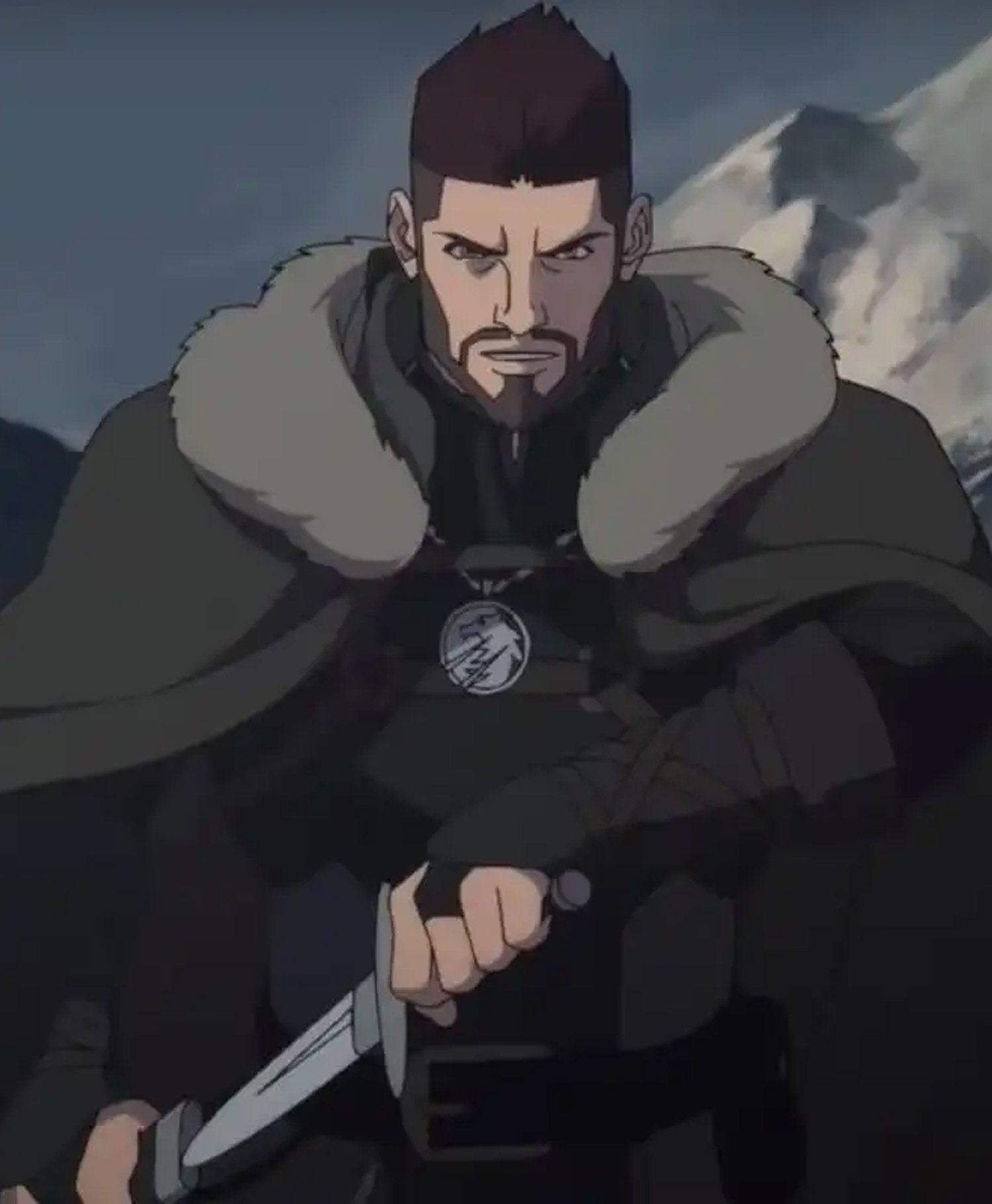 Vesemir The Witcher Nightmare of the Wolf Shearling Coat Vesemir The Witcher Nightmare of the Wolf Shearling Coat