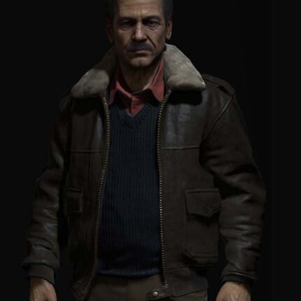 Victor Sullivan Uncharted 4 Brown Bomber Leather Jacket