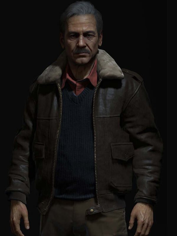 Victor Sullivan Uncharted 4 Brown Bomber Leather Jacket