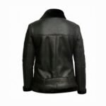 Victoria Black Aviator Shearling Sheepskin Jacket