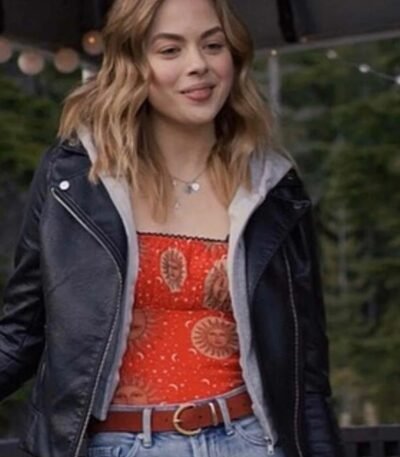 Virgin River Lizzie Black Biker Leather Jacket