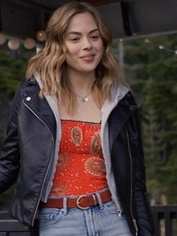 Virgin River Lizzie Black Biker Leather Jacket