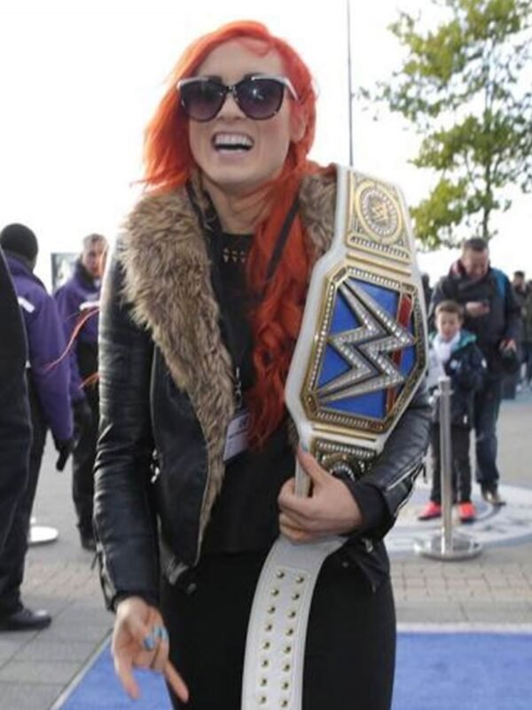 WWE Becky Lynch Black Fur Jacket