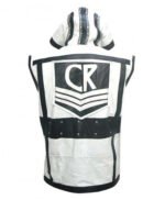 WWE Cody Rhodes White Leather Vest With Hood