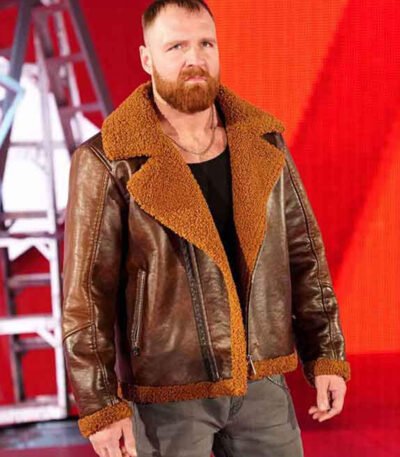 WWE Dean Ambrose Brown Leather Jacket