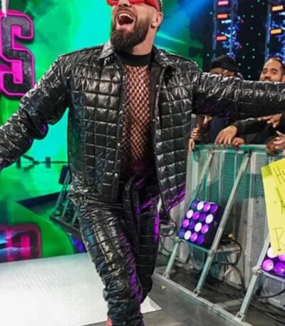 WWE Raw 2023 Seth Rollins Black Puffer Jacket