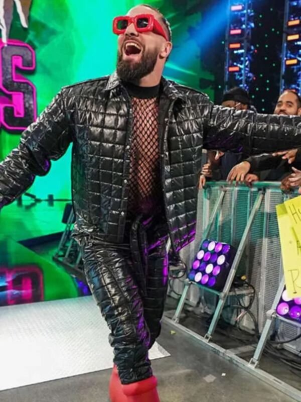 WWE Raw 2023 Seth Rollins Black Puffer Jacket