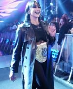 WWE Raw Rhea Ripley Black Leather Coat