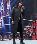 WWE Raw Rhea Ripley Black Leather Coat