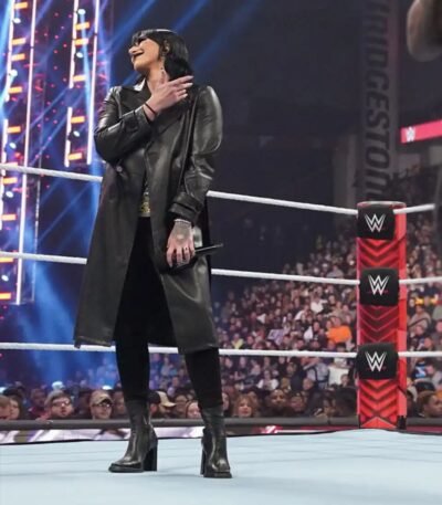 WWE Raw Rhea Ripley Black Leather Coat