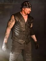 WWE Wrestlemania 36 Undertaker Black Leather Vest