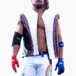 WWE Wrestler AJ Styles White Leather Vest