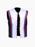 WWE Wrestler AJ Styles White Leather Vest