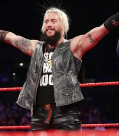 WWE Wrestler Enzo Amore Black Leather Vest