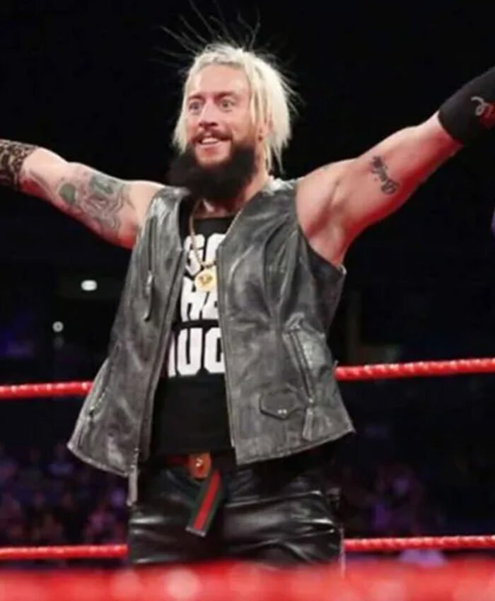 WWE Wrestler Enzo Amore Black Leather Vest