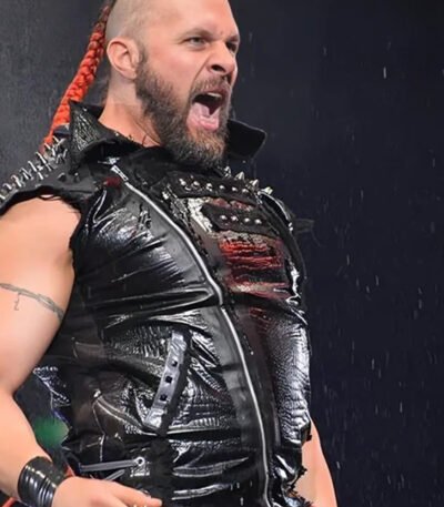 WWE Wrestler Lance Archer Black Vest With Studs