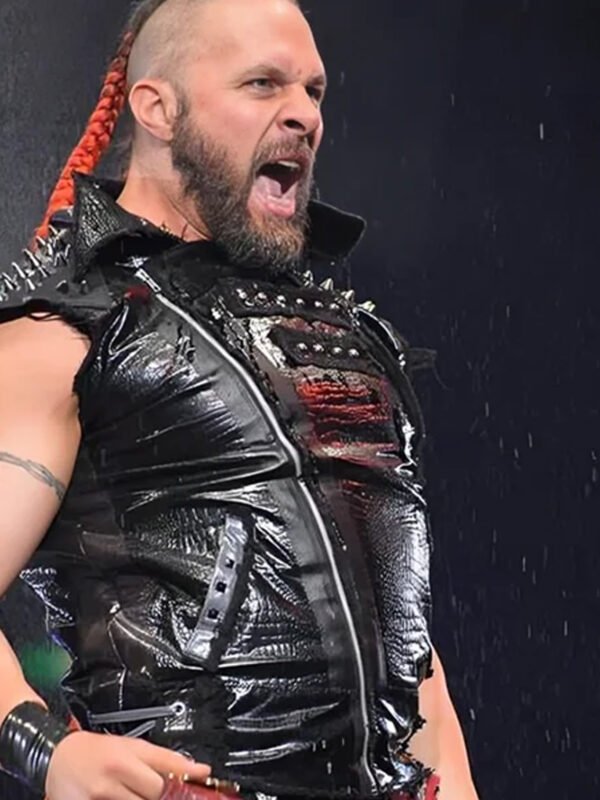 WWE Wrestler Lance Archer Black Vest With Studs