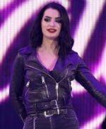 WWE Wrestler Paige Black Biker Leather Jacket