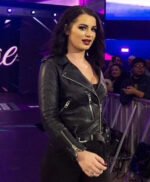 WWE Wrestler Paige Black Biker Leather Jacket