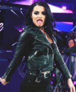 WWE Wrestler Paige Black Biker Leather Jacket