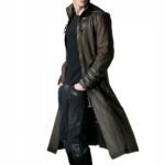 Wasteland Steampunk Brown Long Leather Trench Coat