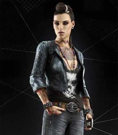 Watch Dogs Aiden Pearce Clara Lille Leather Jacket