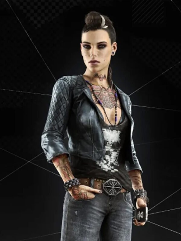 Watch Dogs Aiden Pearce Clara Lille Leather Jacket