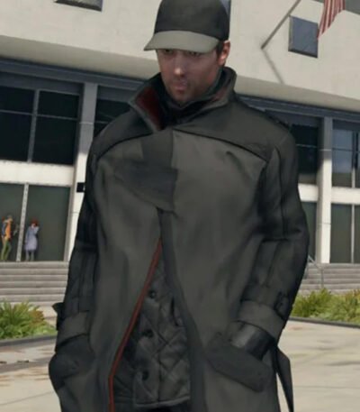 Watch Dogs Alone Long Leather Coat