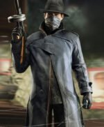 Watch Dogs Alone Long Leather Coat