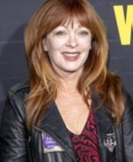 Watchmen Editorial Frances Fisher Biker Leather Jacket