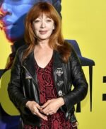 Watchmen Editorial Frances Fisher Biker Leather Jacket