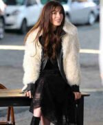 WeCrashed Rebekah Neumann White Fur Jacket