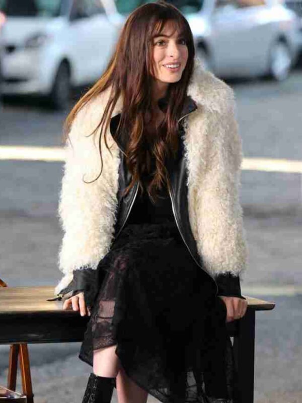 WeCrashed Rebekah Neumann White Fur Jacket