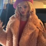 Wednesday 2022 Emma Myers Pink Faux Fur Jacket