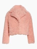 Wednesday 2022 Emma Myers Pink Faux Fur Jacket