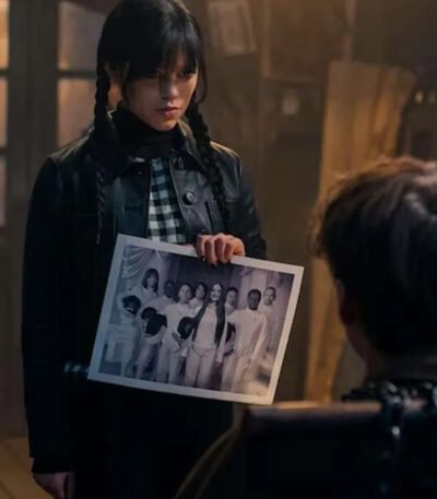 Wednesday 2022 Jenna Ortega Black Leather Jacket