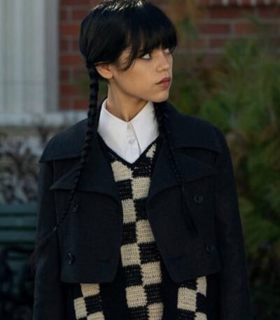 Wednesday 2022 Jenna Ortega Crop Jacket