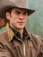 Wes Bentley Yellowstone Jamie Dutton Brown Leather Jacket