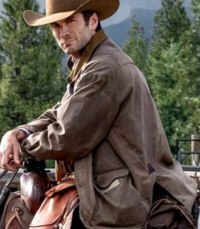 Wes Bentley Yellowstone Jamie Dutton Brown Leather Jacket